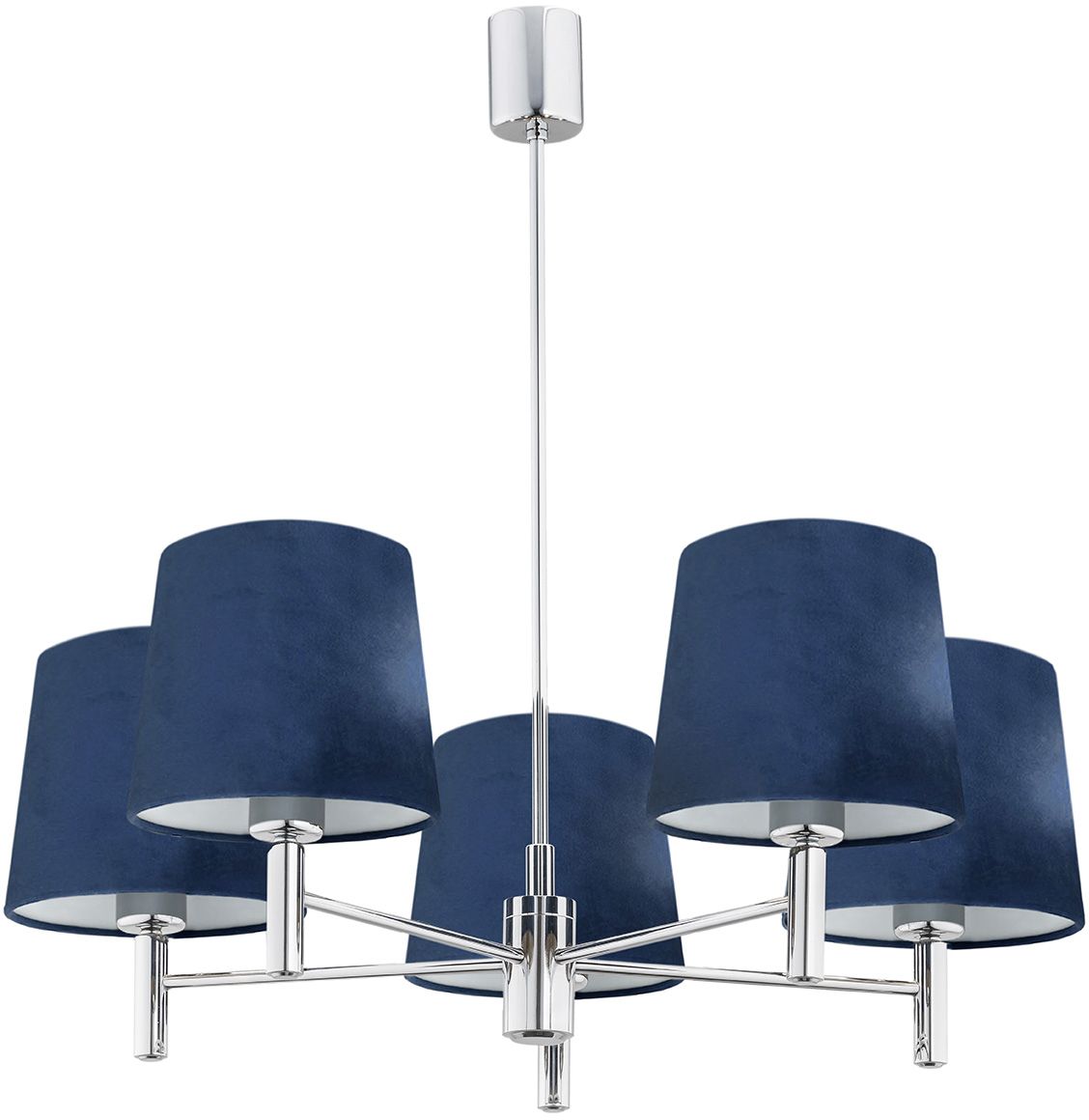 Darmowa Dostawa - Lampa wisząca 5x15 W chrom-granatowa Argon Bolzano 2074