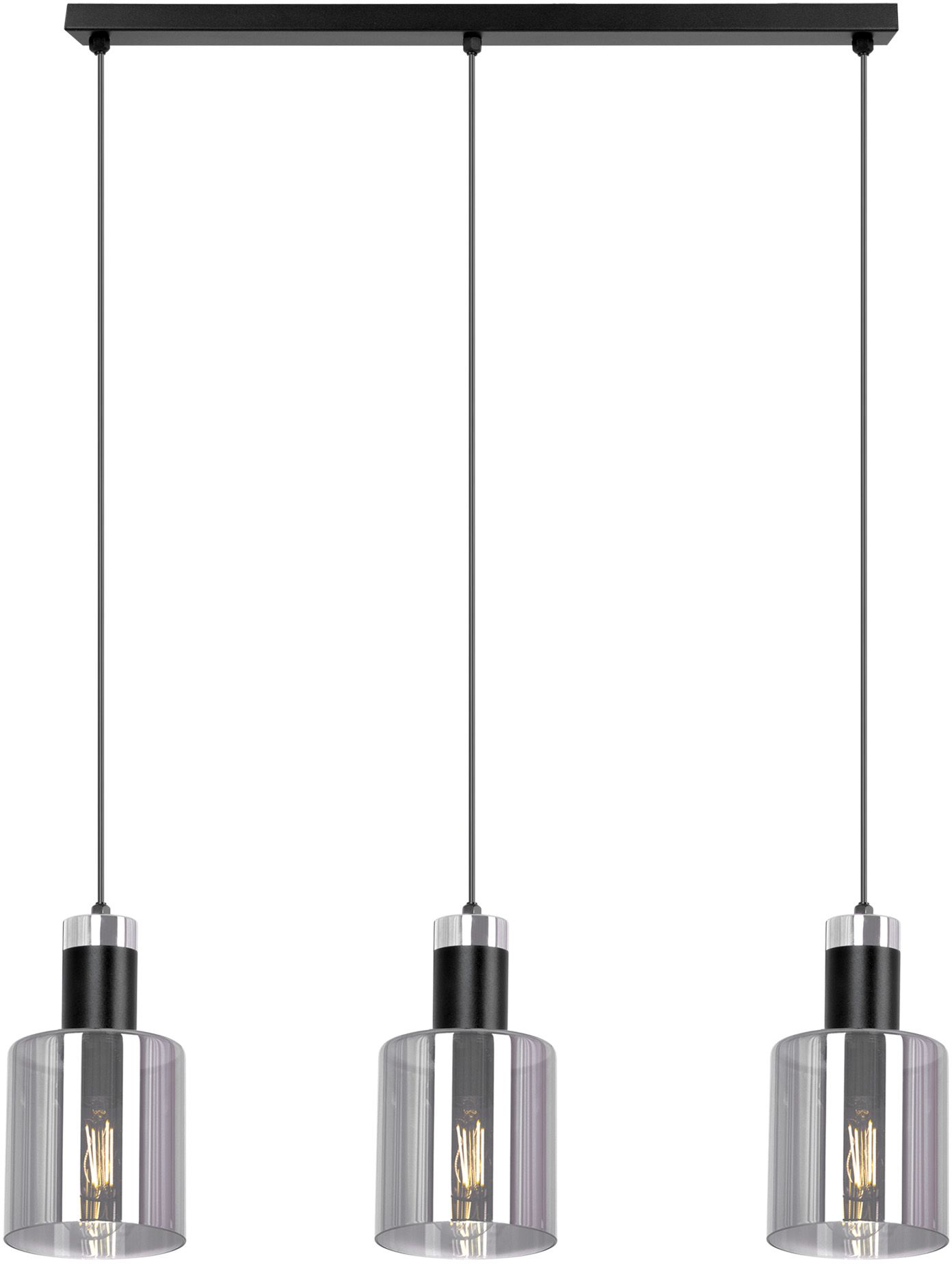 Darmowa Dostawa - Lampa wisząca 3x40 W czarna Kaja Brus K5253