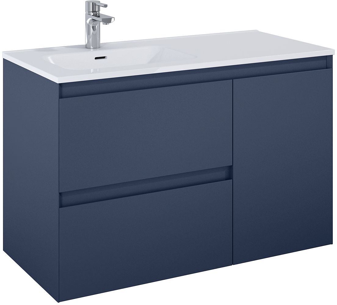 Darmowa Dostawa - Szafka 100x45.8x63.5 cm podumywalkowa wisząca niebieska Elita Split RE011006057030