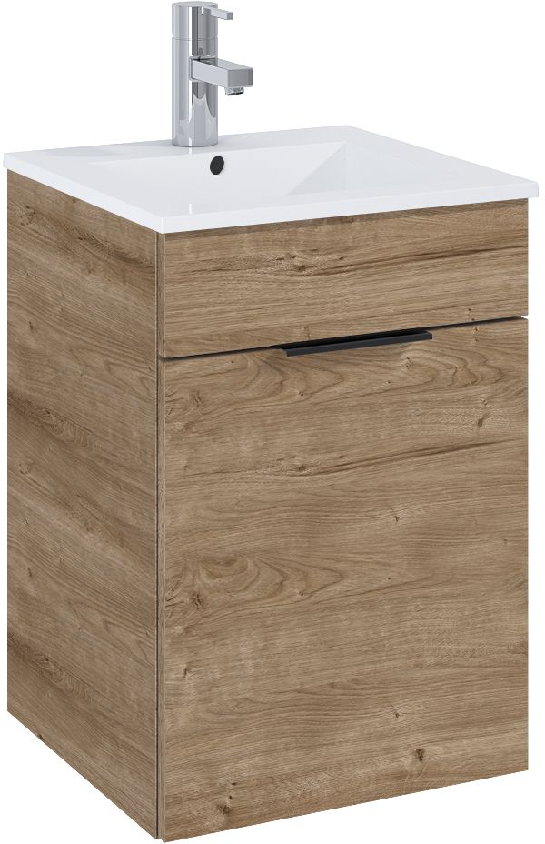 Darmowa Dostawa - Umywalka z szafką 40.5 cm dąb Elita Qubo Plus RE020400147050