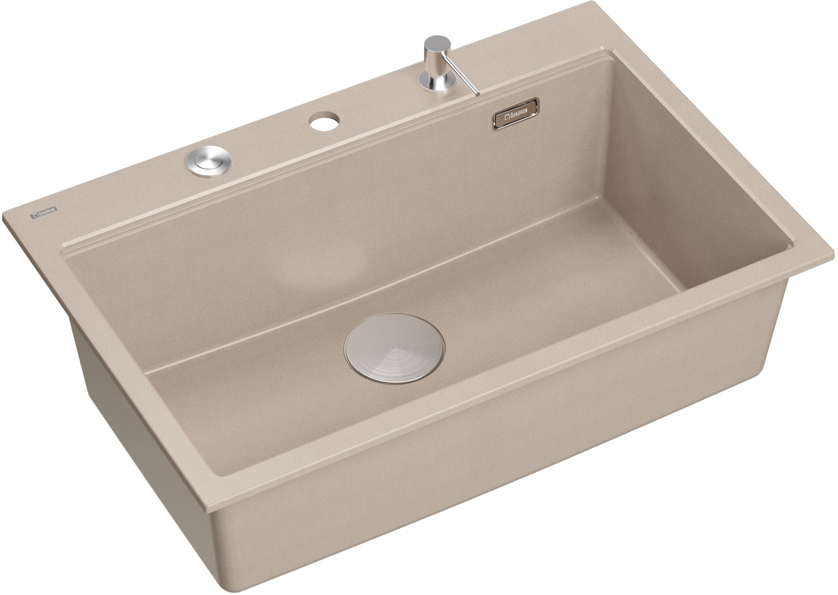 Darmowa Dostawa - Zlewozmywak GraniteQ 76x50 cm beżowy Quadron Marc HQM7650U2BS