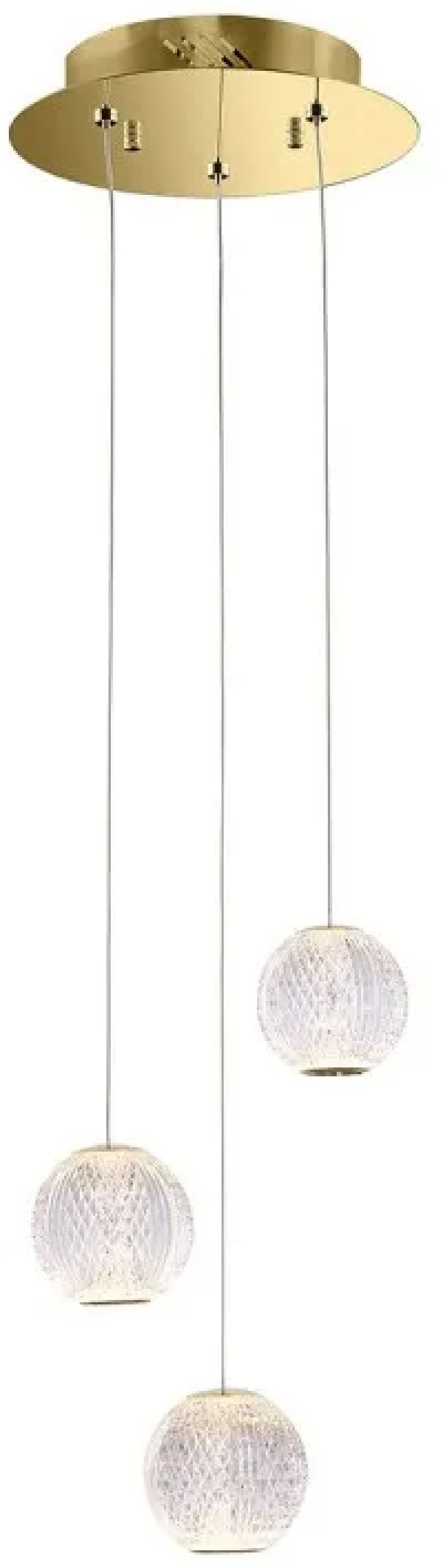 Darmowa Dostawa - Lampa wisząca 3x12 W złota Italux Rosario PND122201213AGD