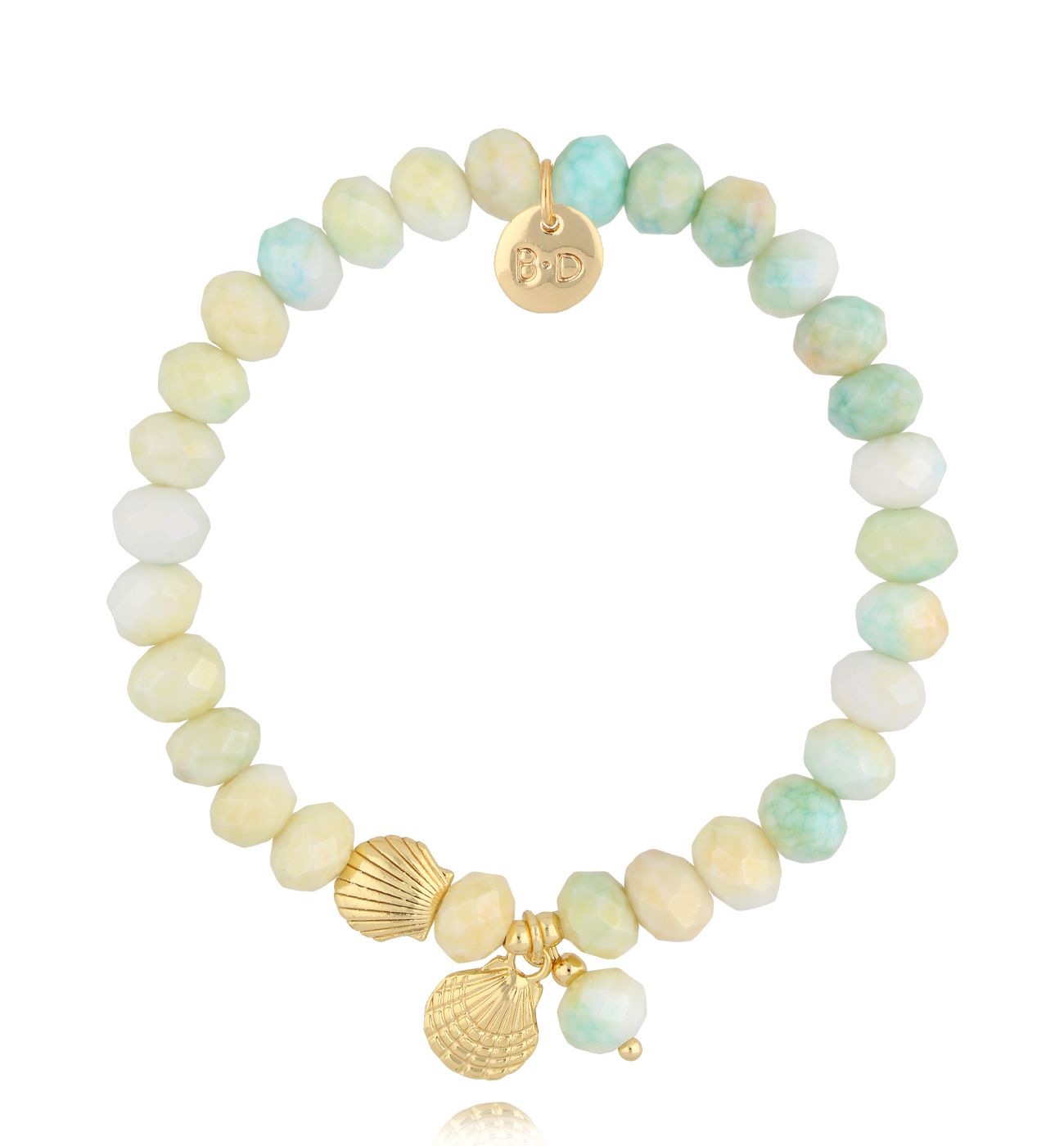 Bransoletka z kryształkami i muszelką Crystal Shell BSH0172