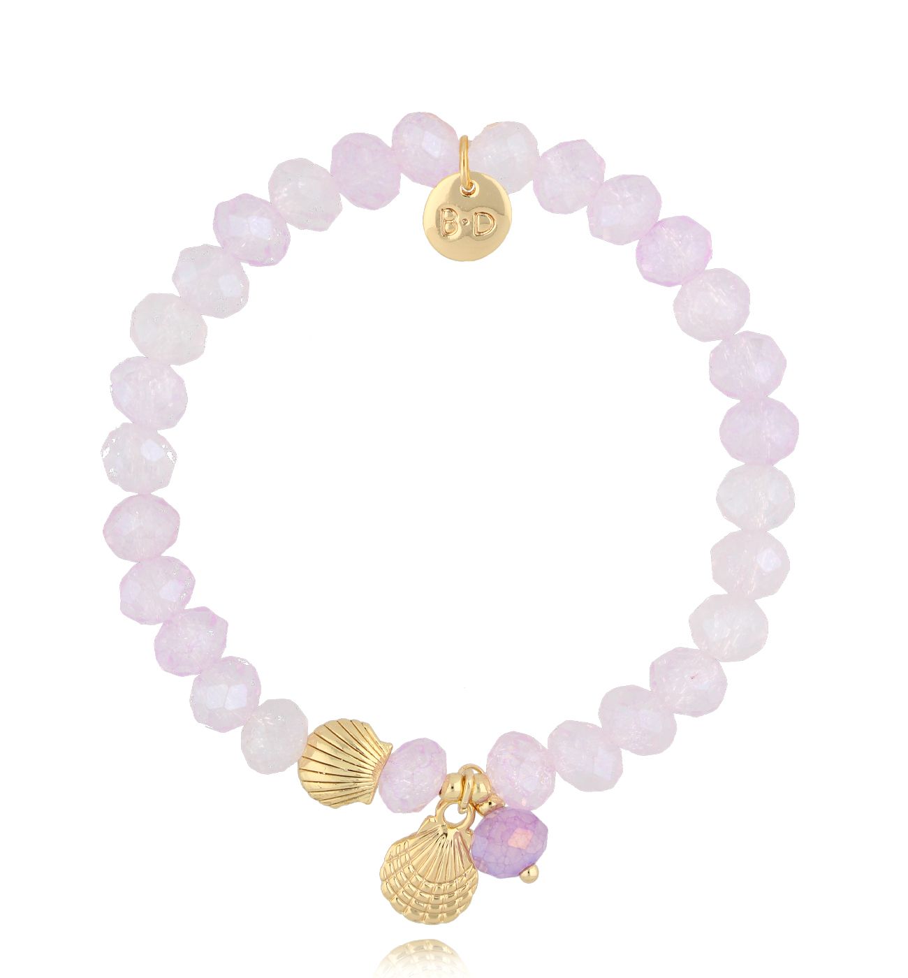 Bransoletka z kryształkami i muszelką Crystal Shell BSH0165