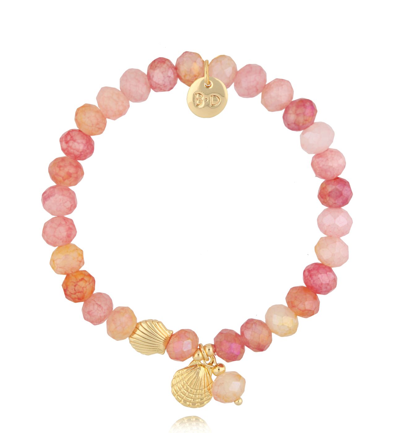 Bransoletka z kryształkami i muszelką Crystal Shell BSH0169