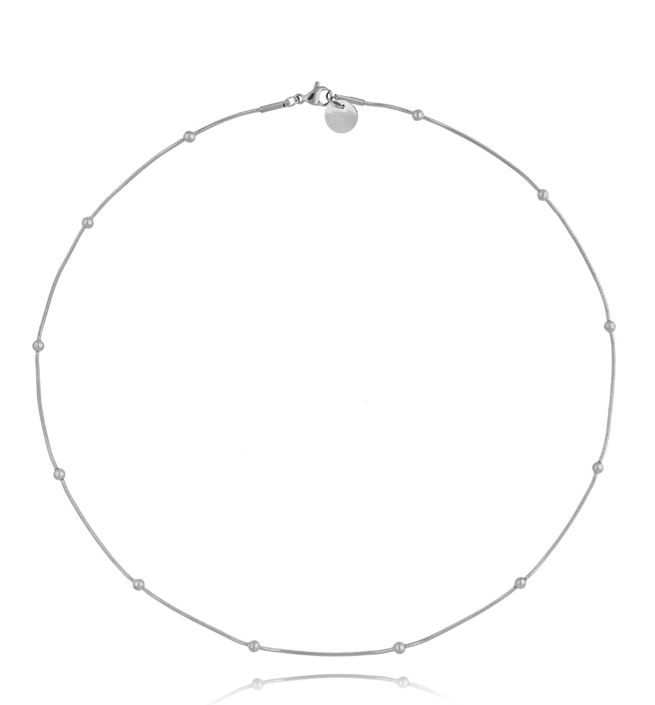 Naszyjnik posrebrzany z kuleczkami Balls NSA0274