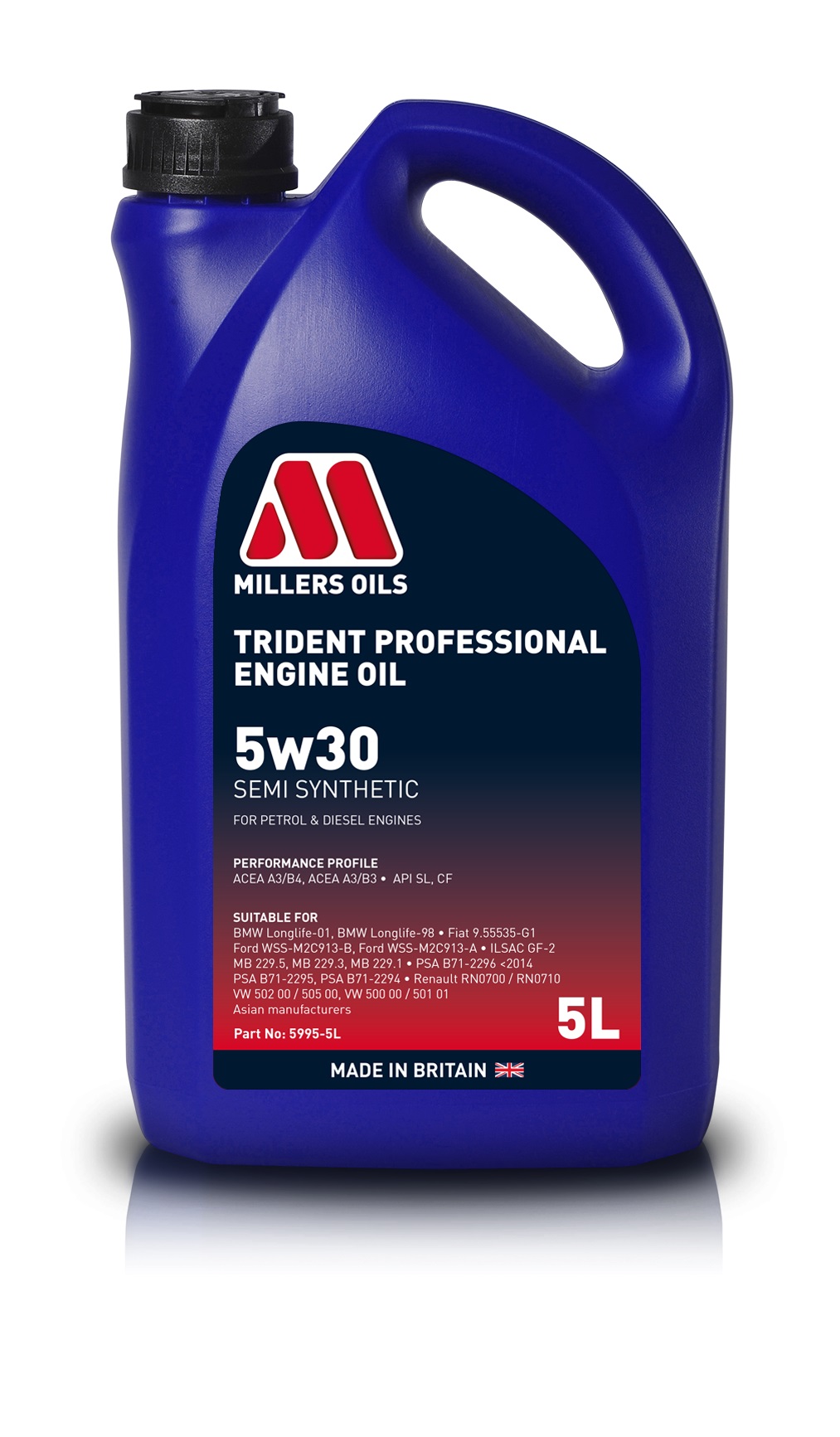 MILLERS TRIDENT PROFESSIONAL 5W30 5L - Petrostar