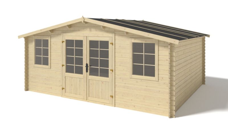 Domek ogrodowy ALTANKA 20 m2 - 5x4 m - 28 mm, drewniany, 1 szt.