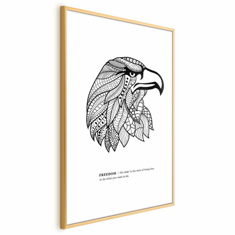 Plakat Artgeist Orzeł wolności 29,7x42 cm z ramą złotą 1 szt