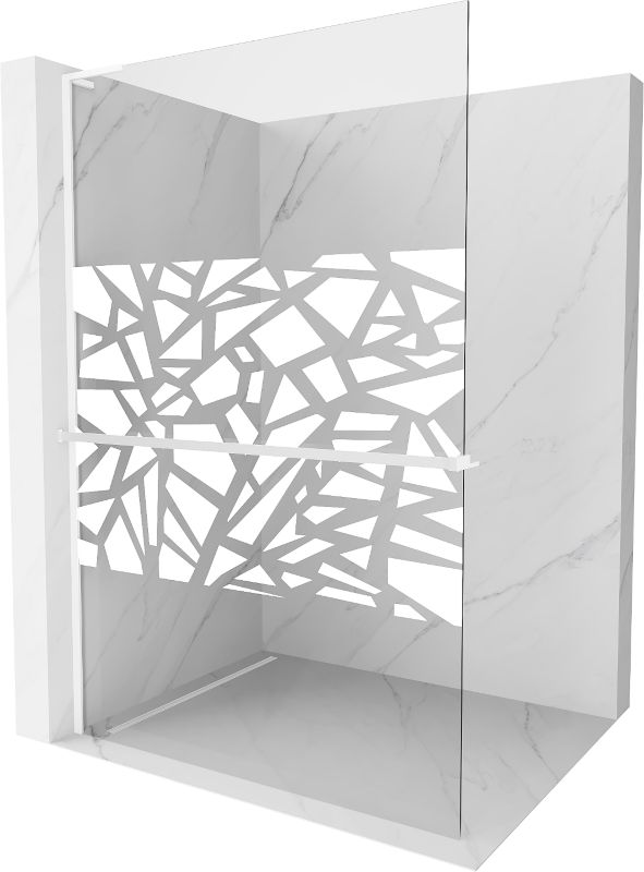 Ścianka prysznicowa Mexen Kioto+ L biały wzór 100x200 cm 800-100-123-20-85 1 szt.