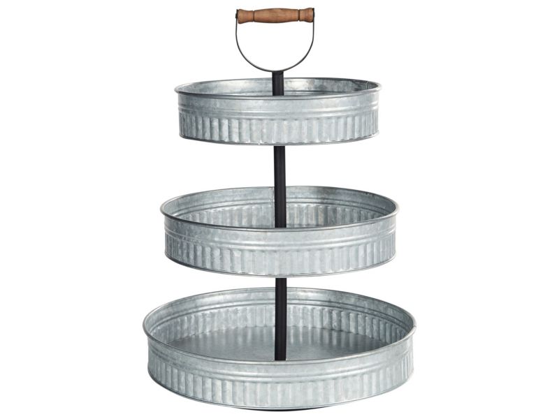 3-poziomowa patera na ciasto Kouign Srebrny 1 szt.