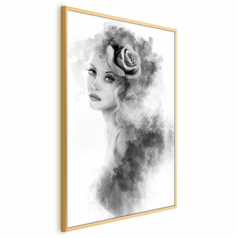 Plakat Artgeist Akwarelowy portret 21x30 cm z ramą złotą 1 szt