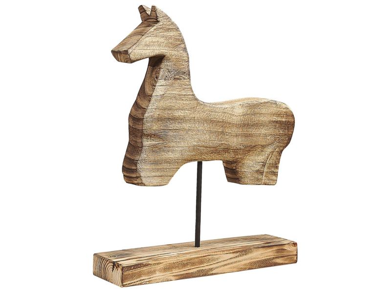 Figurka dekoracyjna Colima Drewno paulownia Cottage Rustykalny Jasne drewno 1 szt.