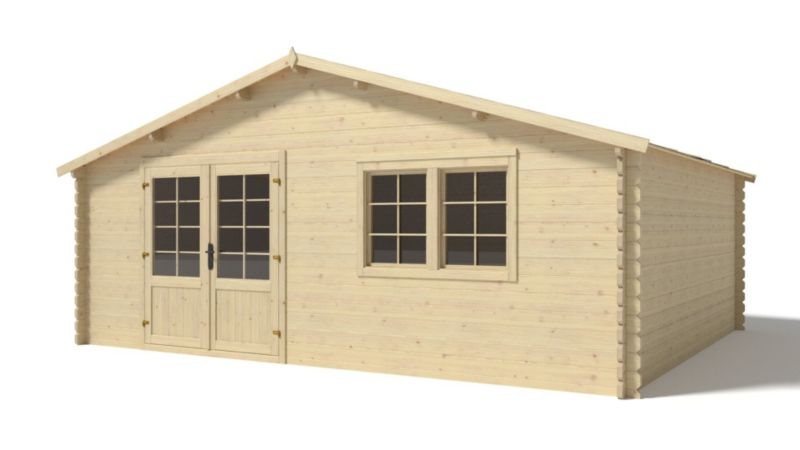Domek ogrodowy ALTANKA 30 m2 - 6x5 m - 40 mm, drewniany, 1 szt.