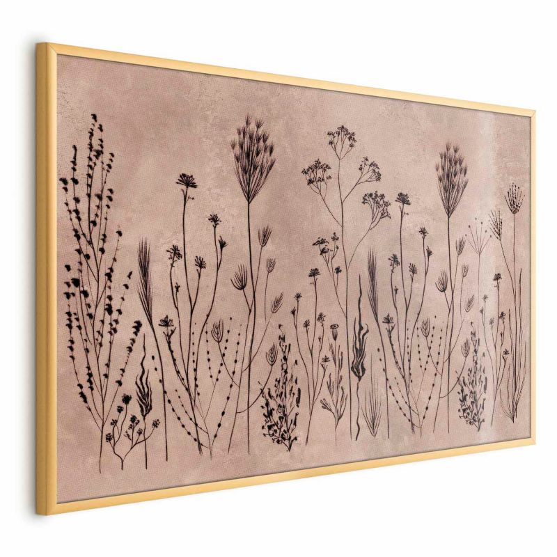Plakat Artgeist Polne kwiaty 42x29,7 cm z ramą złotą 1 szt