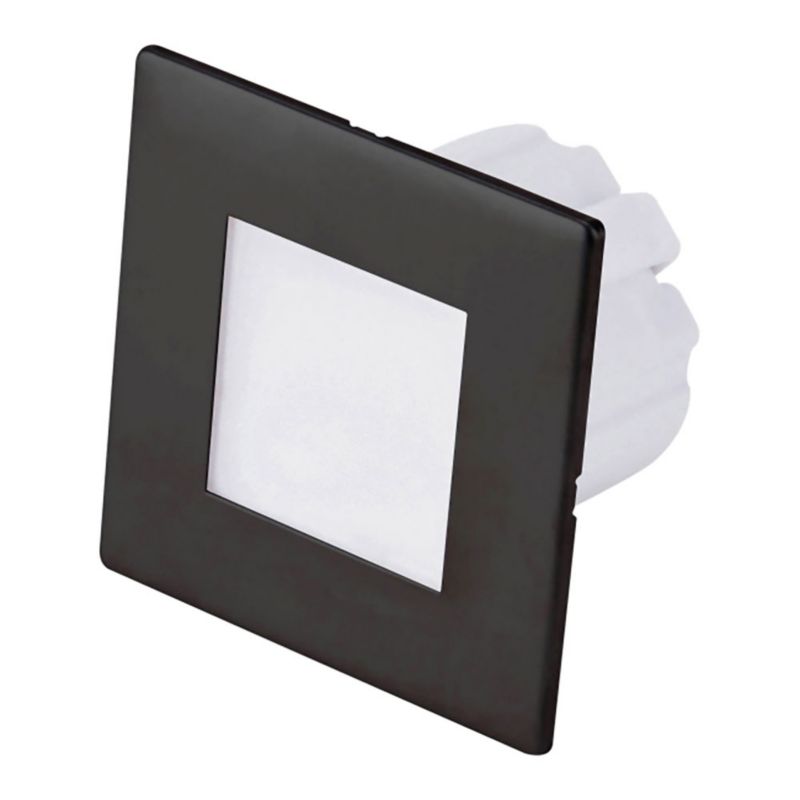 Lampa schodowa LED DPM 1,2 W 4000 K IP20 kwadratowa czarny mat