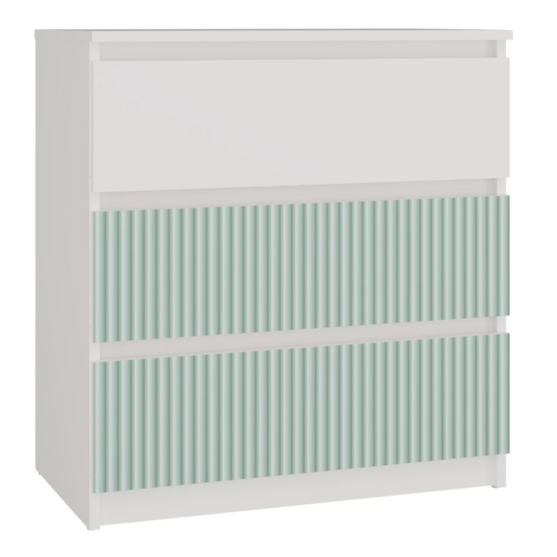 Komoda Topeshop Malwa M3 Arteso - Biały / Zielony - Miętowy 40x70x75 cm 1 szt.