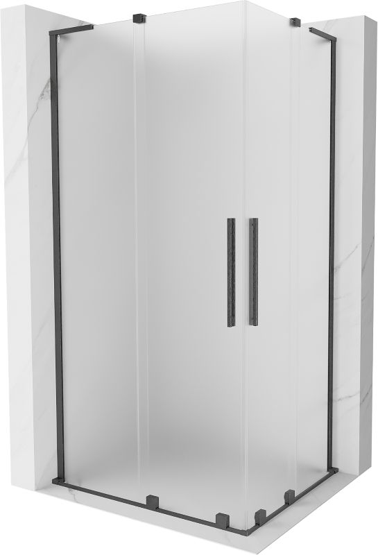 Kabina prysznicowa Mexen Velar L Duo rozsuwana 100 x 90 cm szron gun gray szczotkowana 1 szt.