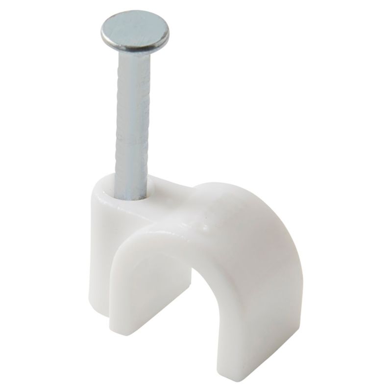 Uchwyty kablowe okrągłe Diall 6 mm białe 25 szt.