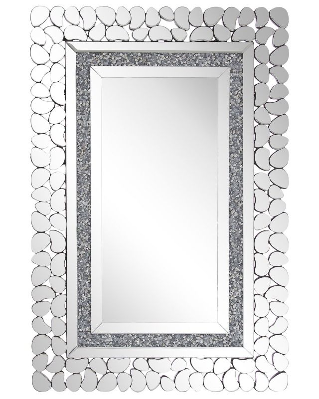 Lustro ścienne Pabu 60 cm 90 cm Srebrny 1 szt.