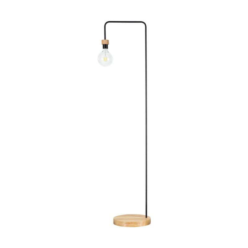 Drewniana Lampa Podłogowa SPOT Light 1xE27 Max.60W Dąb Olejowany FSC z Dodatkiem Czerni, Polski Producent, 1 szt.