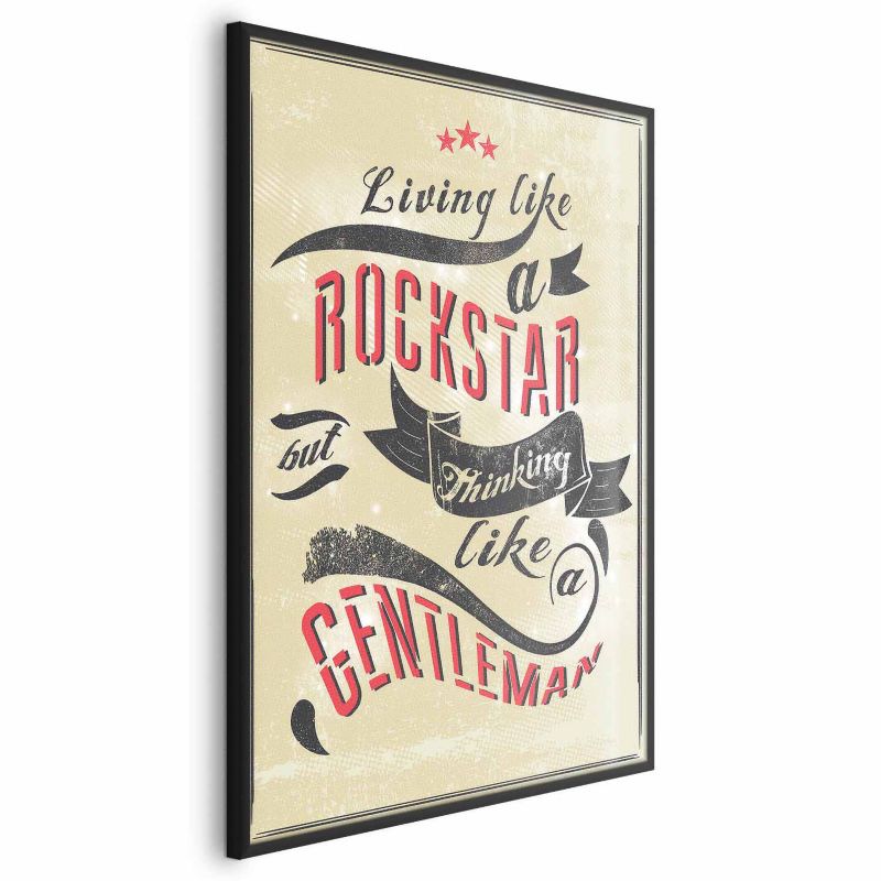 Plakat Artgeist Rockstar 21x30 cm z ramą czarną 1 szt