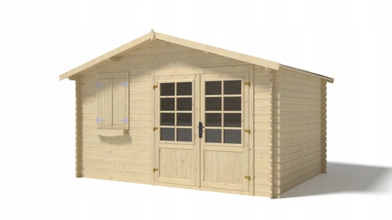 Domek ogrodowy ALTANKA 12 m2 - 4x3 m - 28 mm, drewniany, 1 szt.
