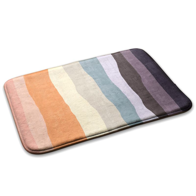 Dywanik do sypialni Tulup 75x45cm Kolorowe pionowe pasy Miękki i antypoślizgowy 1 szt.