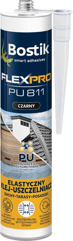 Klej montażowy Bostik Flexpro PU 811 czarny 300 ml