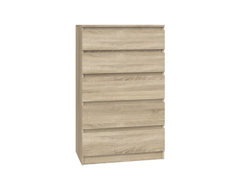 Komoda Topeshop Szafka 5 Szuflad M5 Sonoma 40x70x109,5 cm 1 szt.