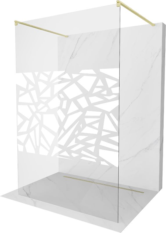 Ścianka prysznicowa Mexen Kioto biały wzór 110 x 200 cm 800-110-002-55-85 1 szt.