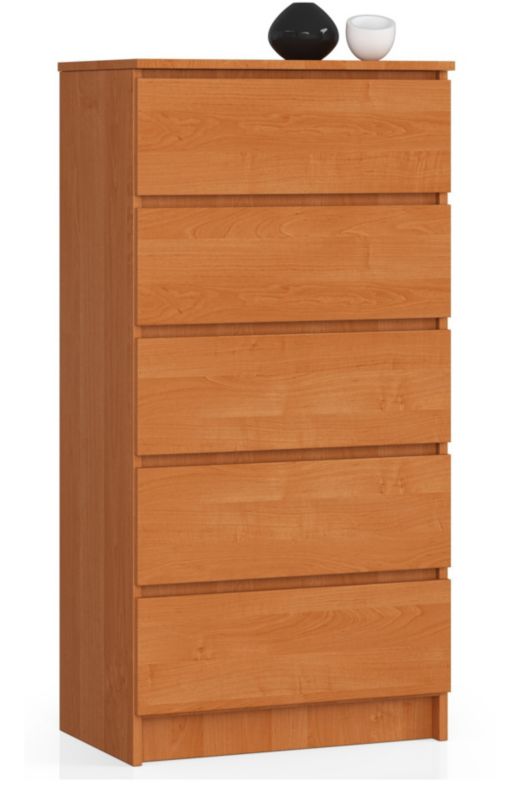 Komoda Akord K60 Olcha 60 cm 5 szuflad kolor Olcha mat 60x40x121 cm 1 szt.