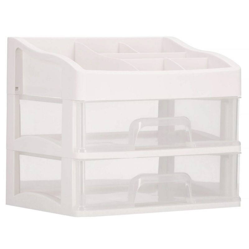 Organizer na kosmetyki Springos 34x30x25cm pojemnik na biżuterię z przegródkami 1 szt.