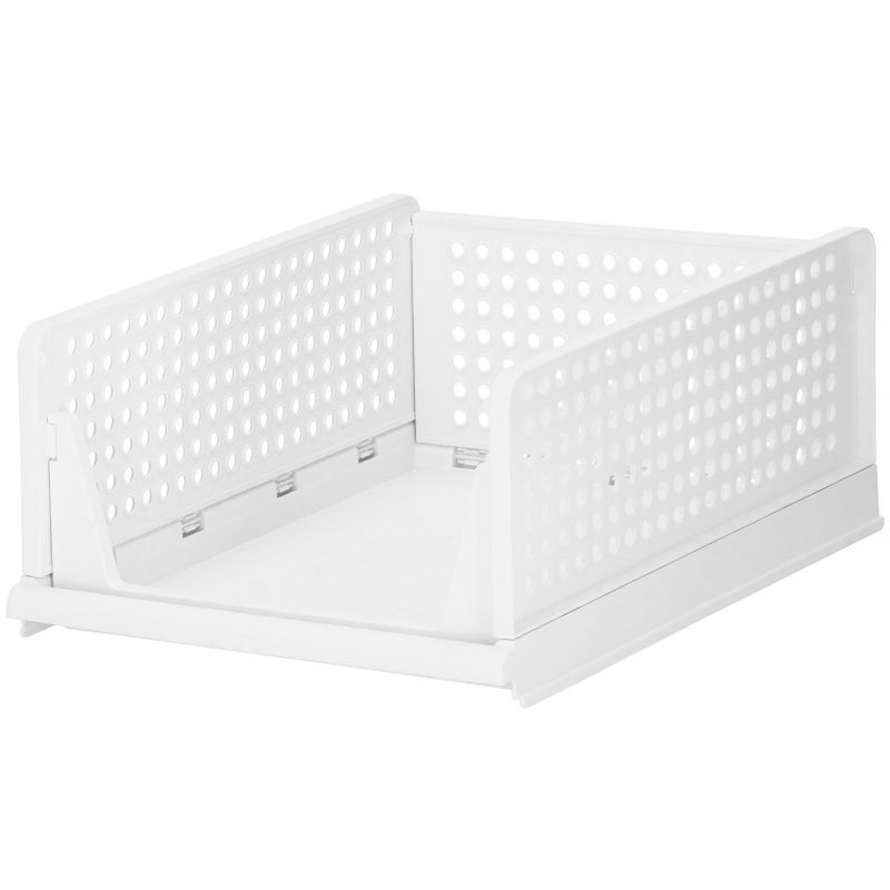 Organizer do szafy Springos 18,5 cm wielofunkcyjny pojemnik na ubrania biały 1 szt.