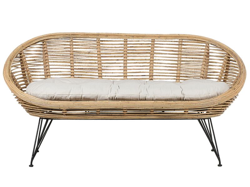 Sofa dwuosobowa Maratea Rattan Naturalny 1 szt.