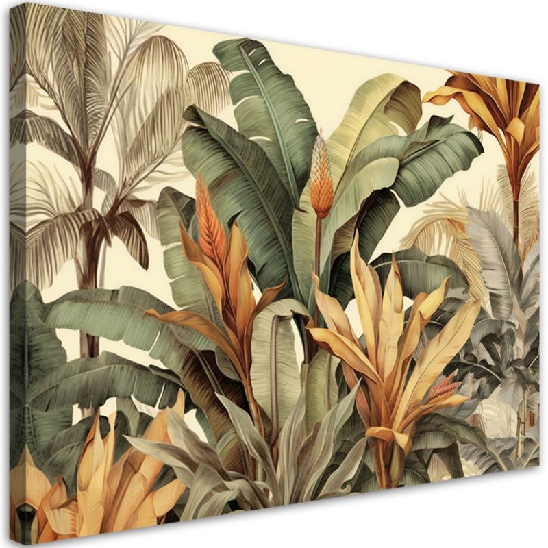 Obraz do salonu pokoju Feeby Liście Bananowca w sepii 120x80cm 1szt