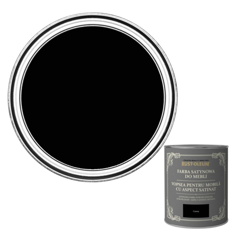 Farba do mebli Rust-Oleum czarny satyna 0,125 l