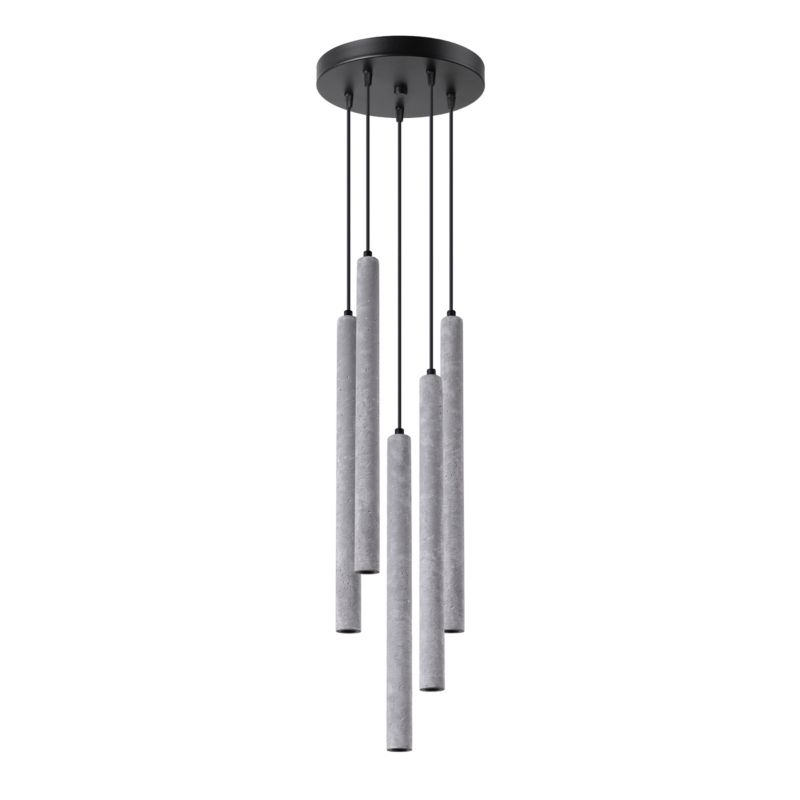 Lampa wisząca Sollux Lighting PASTELO 5P beton 1 szt.