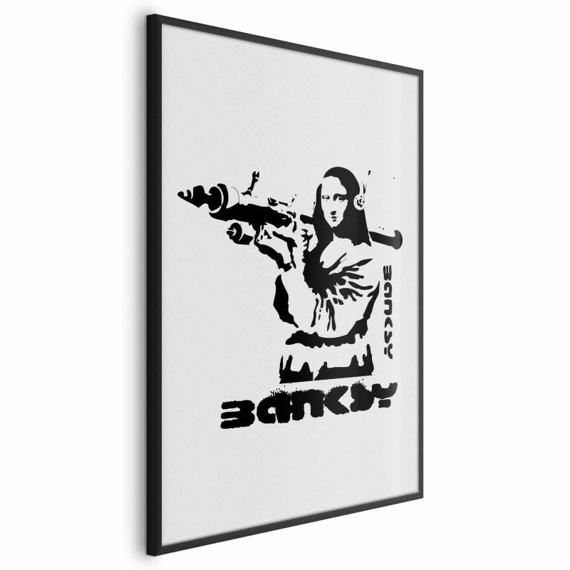 Plakat Artgeist Mona Lisa z bazuką 40x60 cm z ramą czarną 1 szt