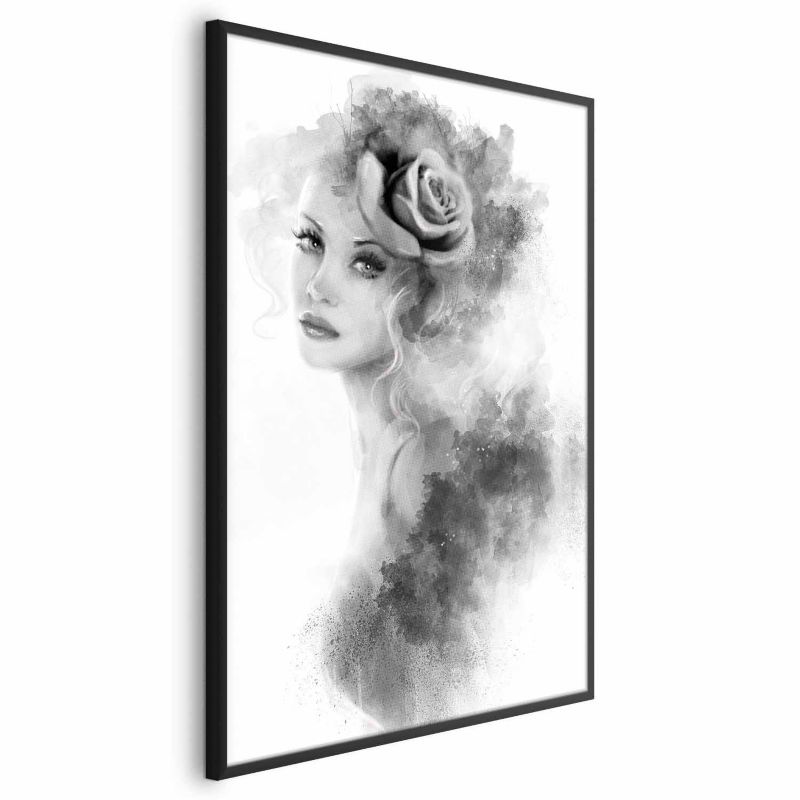 Plakat Artgeist Akwarelowy portret 21x30 cm z ramą czarną 1 szt