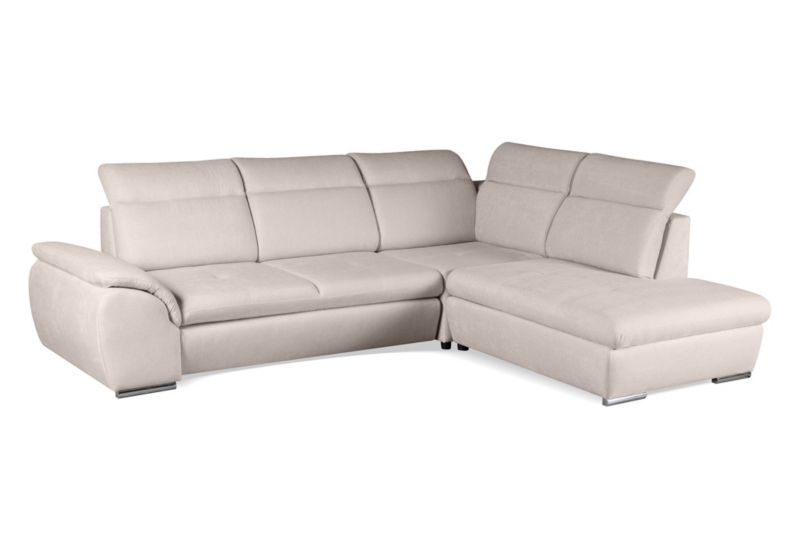 Narożnik prawostronny Zorian Bettso 277x228 cm z funkcją spania beżowy 1 szt.