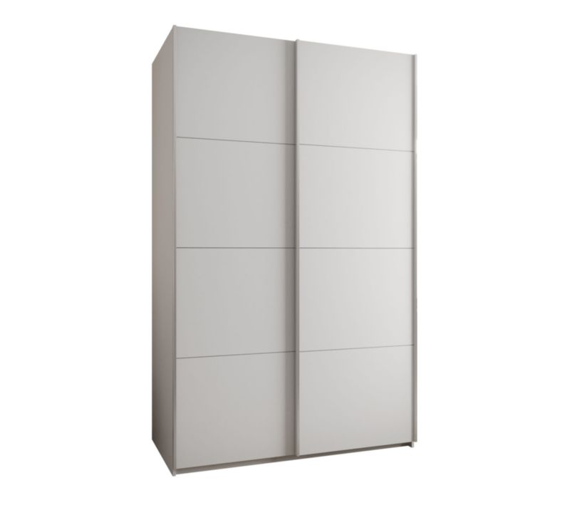 Szafa przesuwna Abiks LUX wysoka szer.150cm biały/biały/srebrny 1szt.