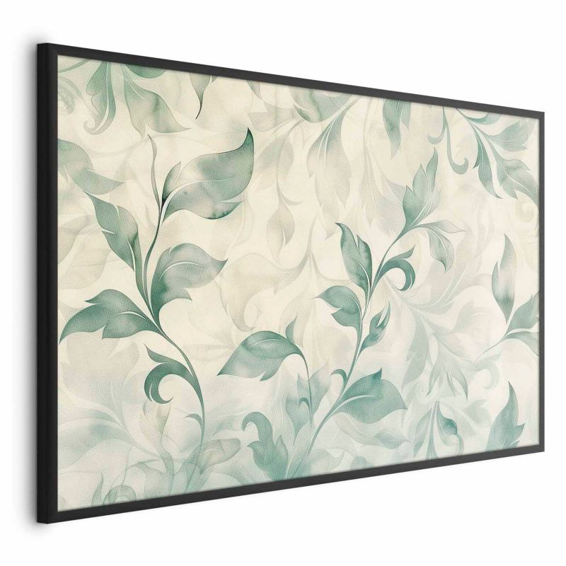 Plakat Artgeist Akwarelowe listki 90x60 cm z ramą czarną 1 szt