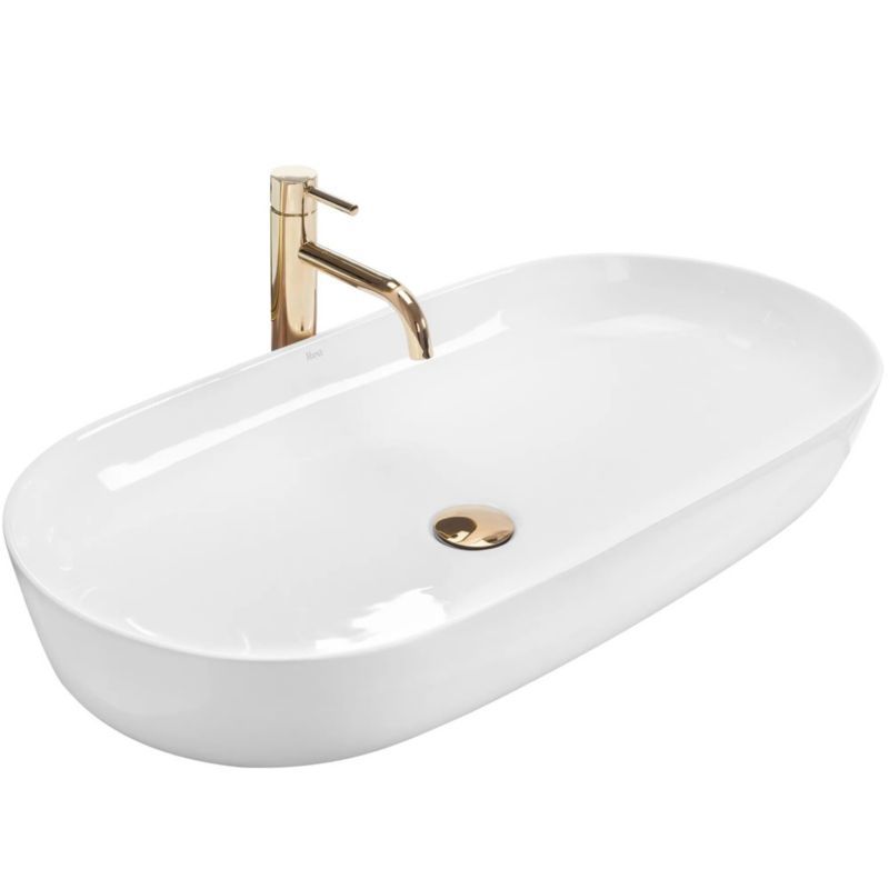 Umywalka Nablatowa Rea Cleo 81 Owalna Biały 81X41X13,5Cm 1 Szt