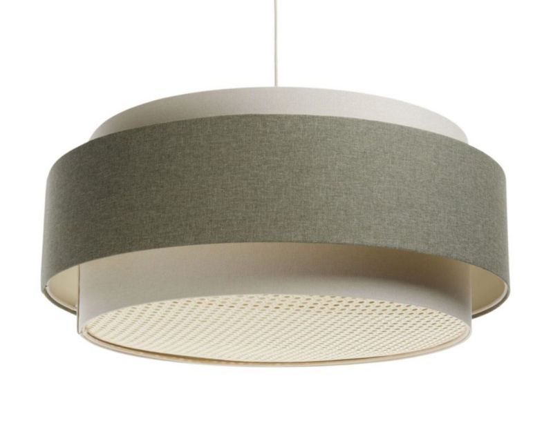 Lampa Bps Koncept wisząca ERUTAN DUDU RATTAN kremowa/zielona 1 szt