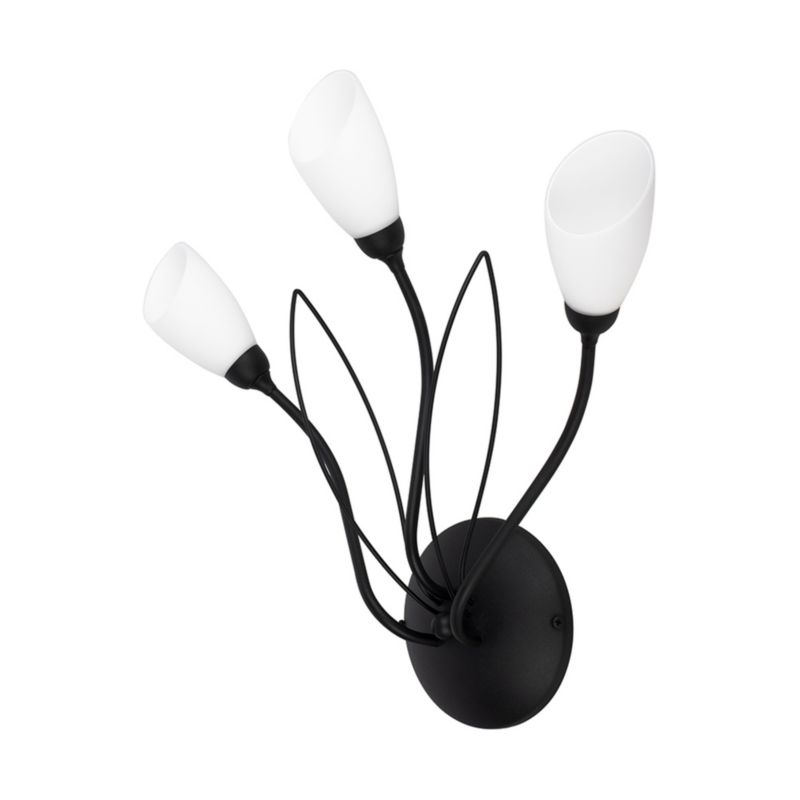 Kinkiet SPOT Light 3xG9 Max.6W LED Klasyczne Połączenie Czerni z Białym Szkłem, Polski Producent, 1 szt.