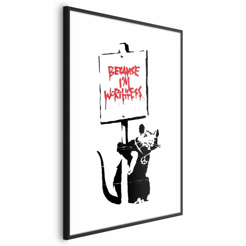 Plakat Artgeist Worthless 60x90 cm z ramą czarną 1 szt