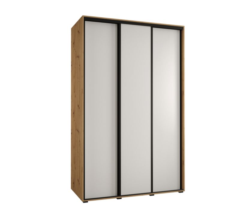 Szafa przesuwna Abiks DAVOS 1 wysoka szer.160cm artisan/biały/czarny 1szt.