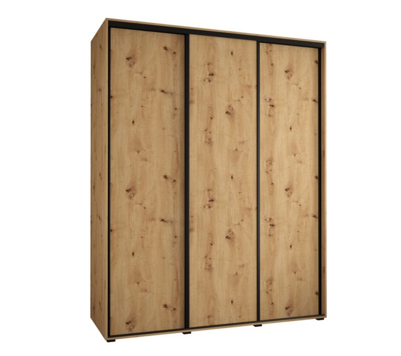 Szafa przesuwna Abiks DAVOS 1 wysoka szer.190cm artisan/artisan/czarny 1szt.