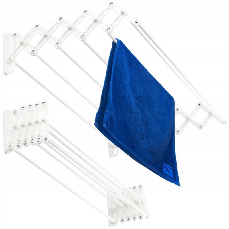 Suszarka Na Pranie KADAX Łazienkowa Harmonijkowa 62 cm Ścienna Naścienna 1szt.